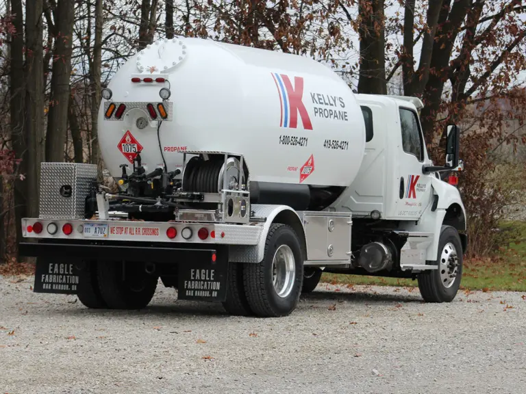 Kellys propane truck on a delivery route